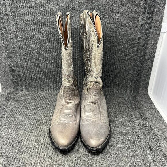 Dan Post Smoke Leather Cowboy Western Boots Gray Men’s Size 9 D DP2180 - Picture 2 of 8